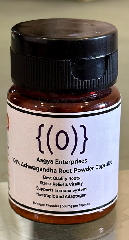 100% Ashwagandha Root Powder Capsules 500 MG